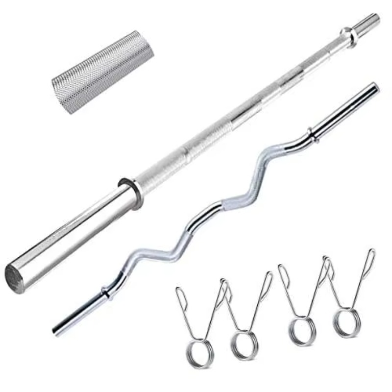 Barbell Curl Bar - Professional 1.5M Gym Quality Barbell High-Tech