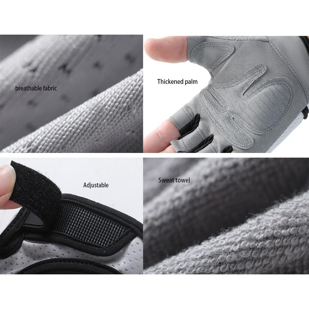 Home Gym Pilates - Fingerless Workout Gloves for Women Lightweight