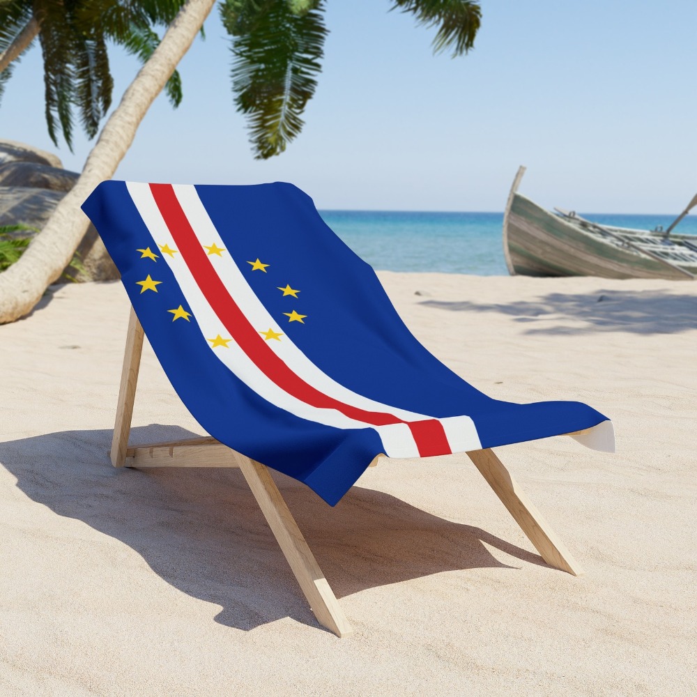 Sauna Home Gym - Cape Verde Flag Beach Towel For