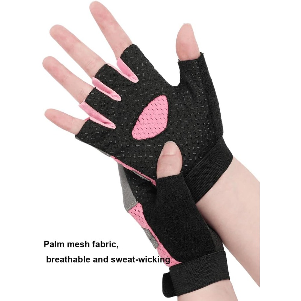 Home Gym Pilates - Breathable Workout Gloves for Women with
