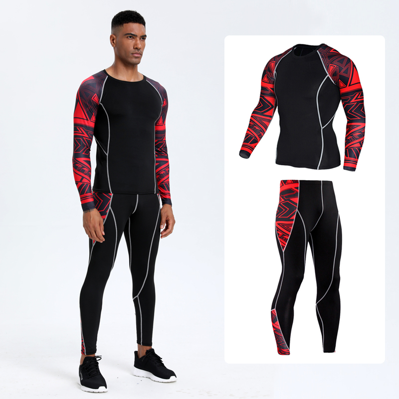 Home Gym Full Body - Men's PRO Sports Fitness Suit: Quick-Drying