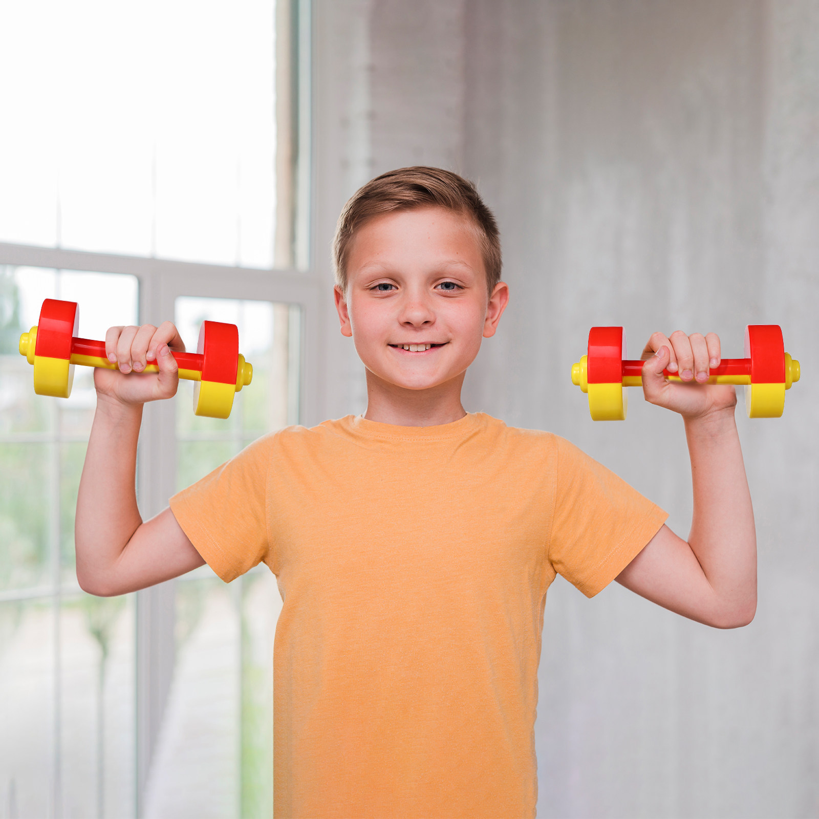 Home Gym Kids - 1Pair Children Plastic Dumbbell Barbell Kids