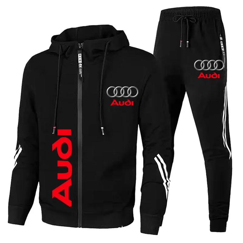 Home Gym Full Body - Men's Tracksuit Audi Logo Printed Sportswear