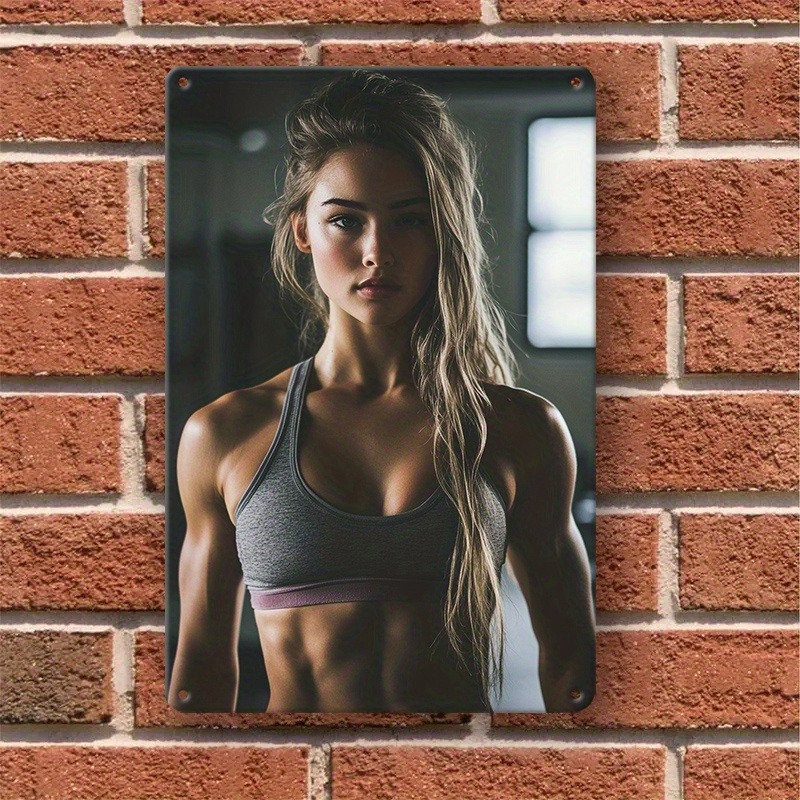 Home Gym Installation - Iron Engraved Fitness Motivational Sign, Durable