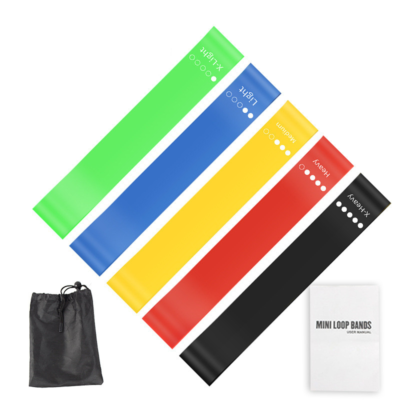 Home Gym Outfit - 5Pcs TPE Resistance Bands Set with
