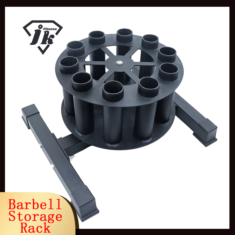 Barbell Curl Bar - Vertical Rotatable Barbell Storage Rack Stand