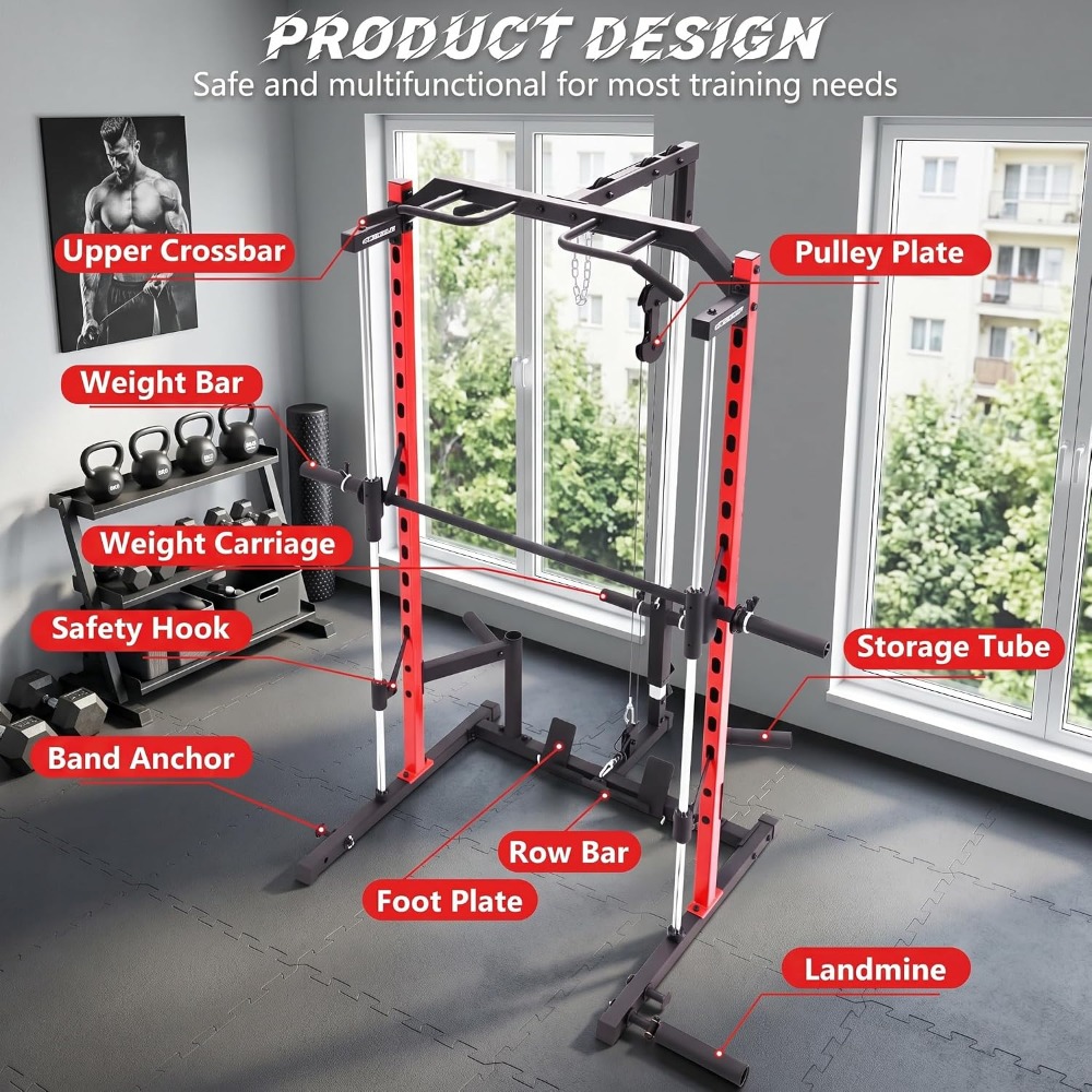 All-in-One Smith Machine Power - Home Gym With Smith Machine ulasan dan harga