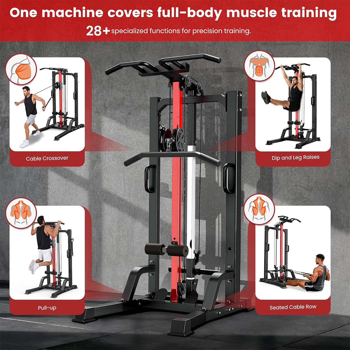 Pooboo Home Gym Machine - High - All In One Gym Home Equipment ulasan dan harga