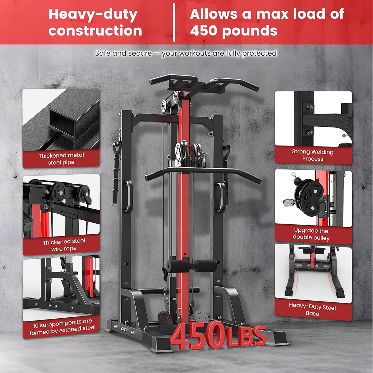 Pooboo Home Gym Machine - High - All In One Gym Home Equipment ulasan dan harga