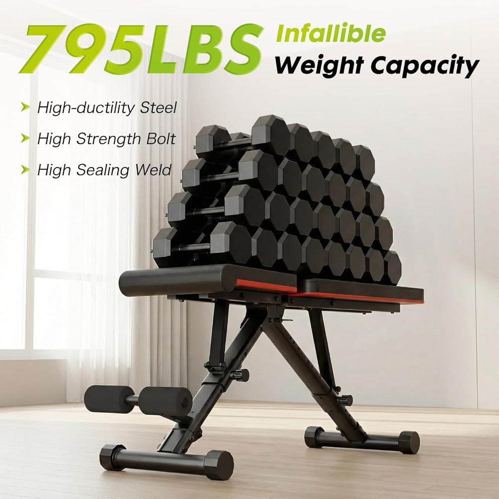 Adjustable Weight Bench for Fu - Home Gym Full Body ulasan dan harga