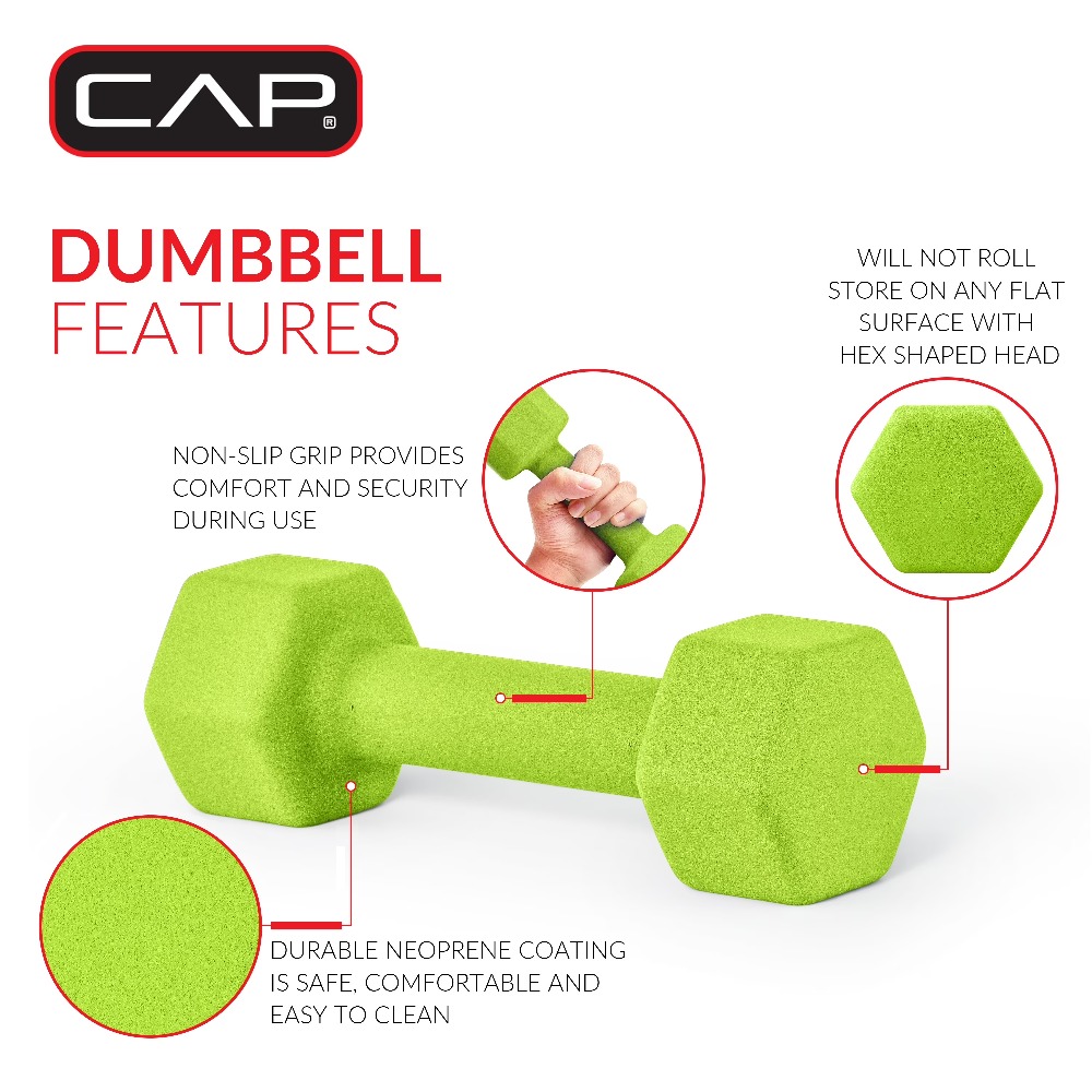 Neoprene Dumbbell 2lb Weight f - Home Gym Yellow ulasan dan harga