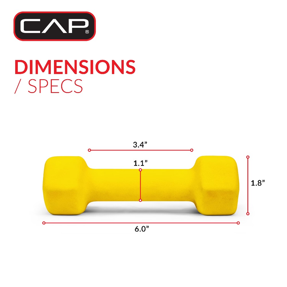 Neoprene Dumbbell 2lb Weight f - Home Gym Yellow ulasan dan harga