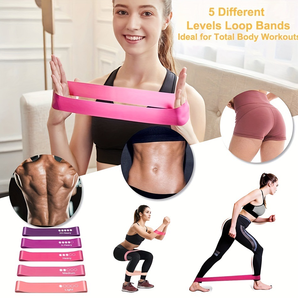 5-Piece Color Resistance Band  - Home Gym Weight Machine ulasan dan harga