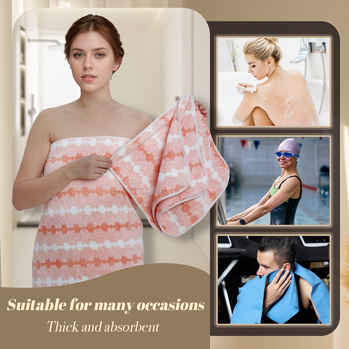 Coral Velvet Bath Towel and Fa - Home Gym Outfit ulasan dan harga