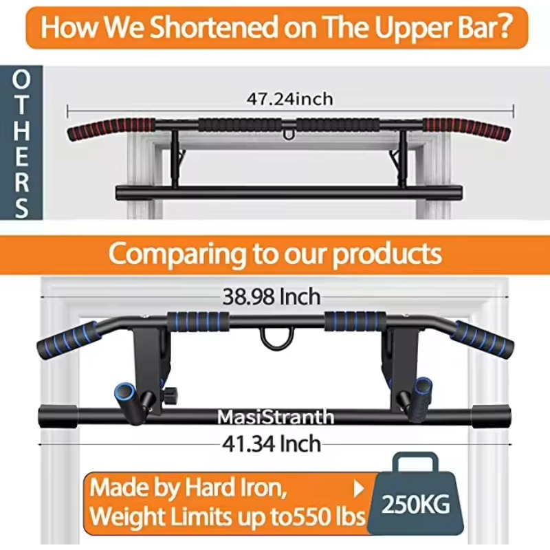 No-Drill Doorway Pull up Bar E - Home Gym Installation ulasan dan harga