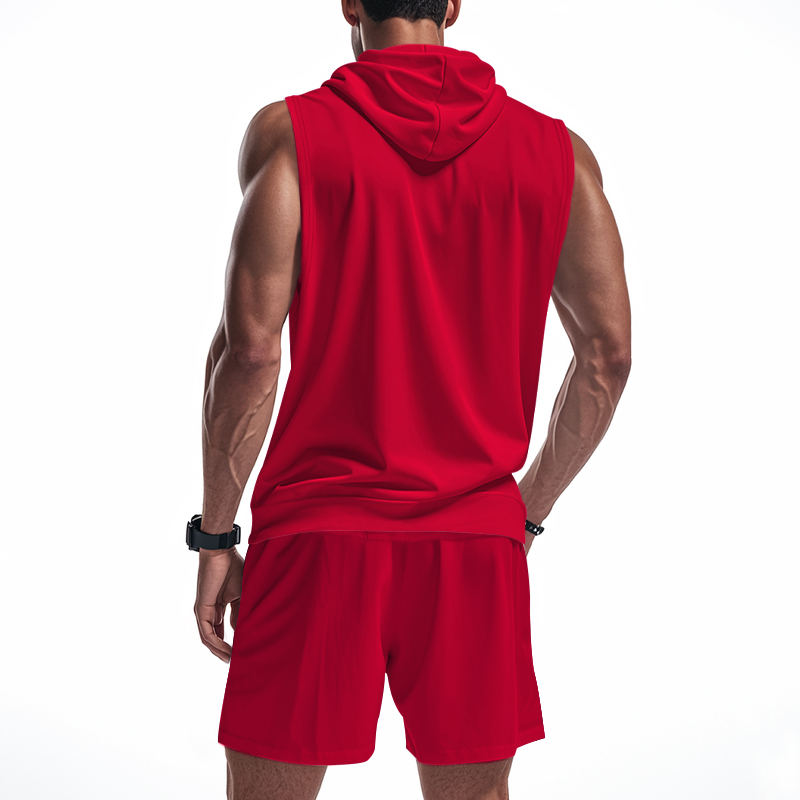 Men's Suit Sleeveless Hoodie T - Home Gym Full Body ulasan dan harga