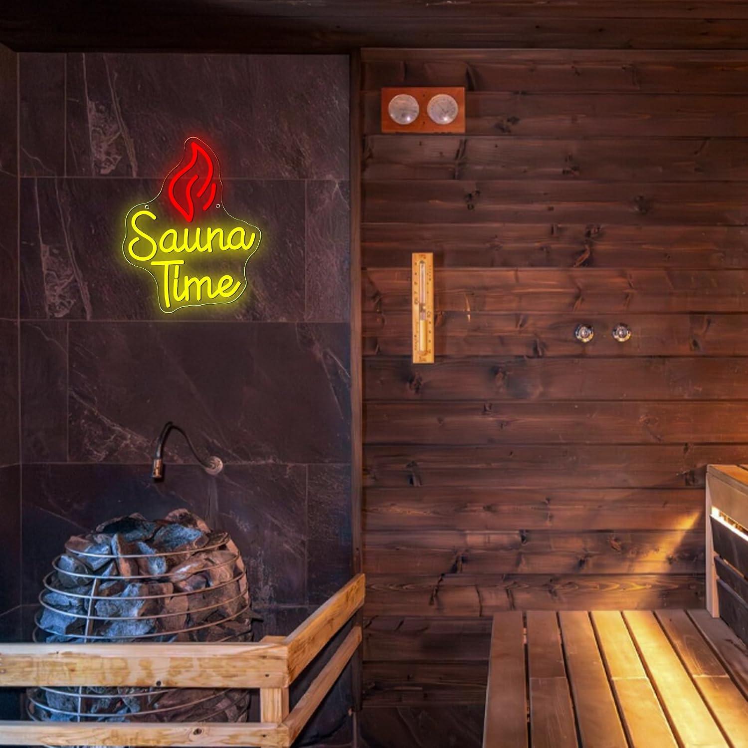 Sauna Time Neon Sign USB Dimma - Sauna Home Gym ulasan dan harga